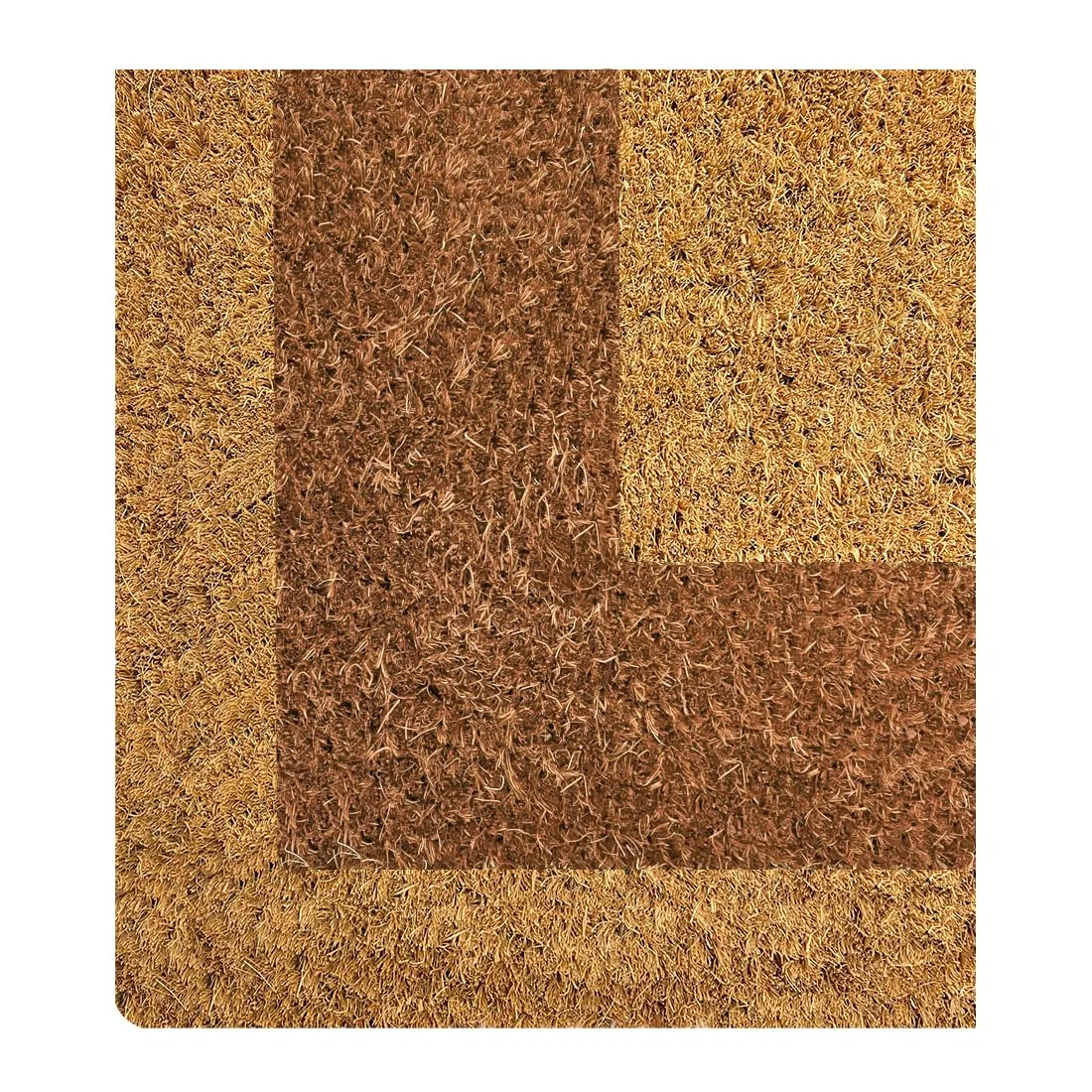 Acomoda Textil - Felpudo de Coco Natural Ecológico con Cenefa, Resistente y Antideslizante. Felpudo Ideal para Interior y Exterior de Casas y Comercios. (45x80 cm, Marrón)