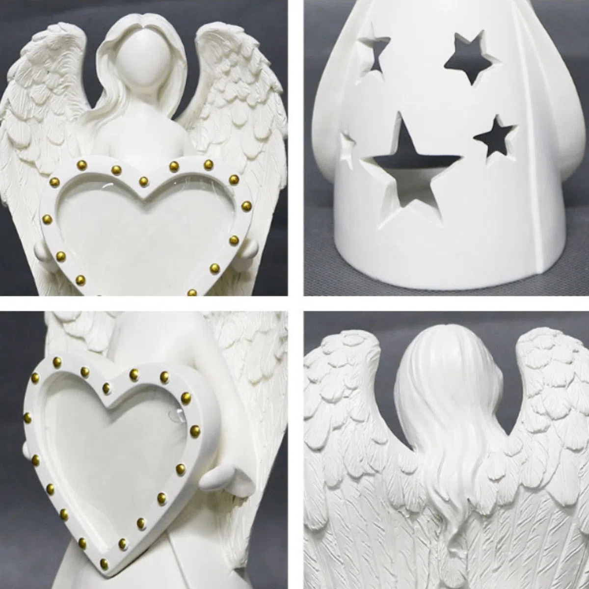 Angel Candle Holder, Angel Figure Keepsake, Sympathy Candle Holder, Funeral Sympathy Gift,Angel Picture Frame Holder, Candle Holder for Bereavement, Loss of Mom Candle Holder,