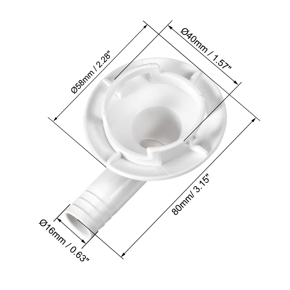 sourcing map Acople Codo Conector Manguera Drenaje Aire Acondicionado para Unidades Mini Split y Piezas Unidad AC Ventana 40 mm, 2 piezas