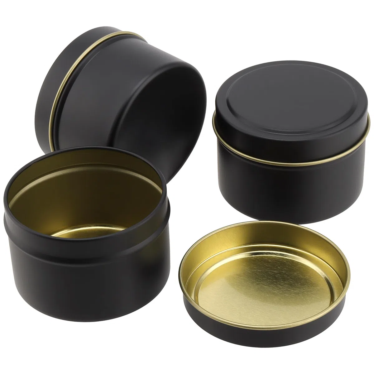 18 Unidades de Latas para Hacer Velas, Tarros Redondos de Metal con Tapa, Recipientes Vacíos para Manualidades, Joyas, Cosméticos