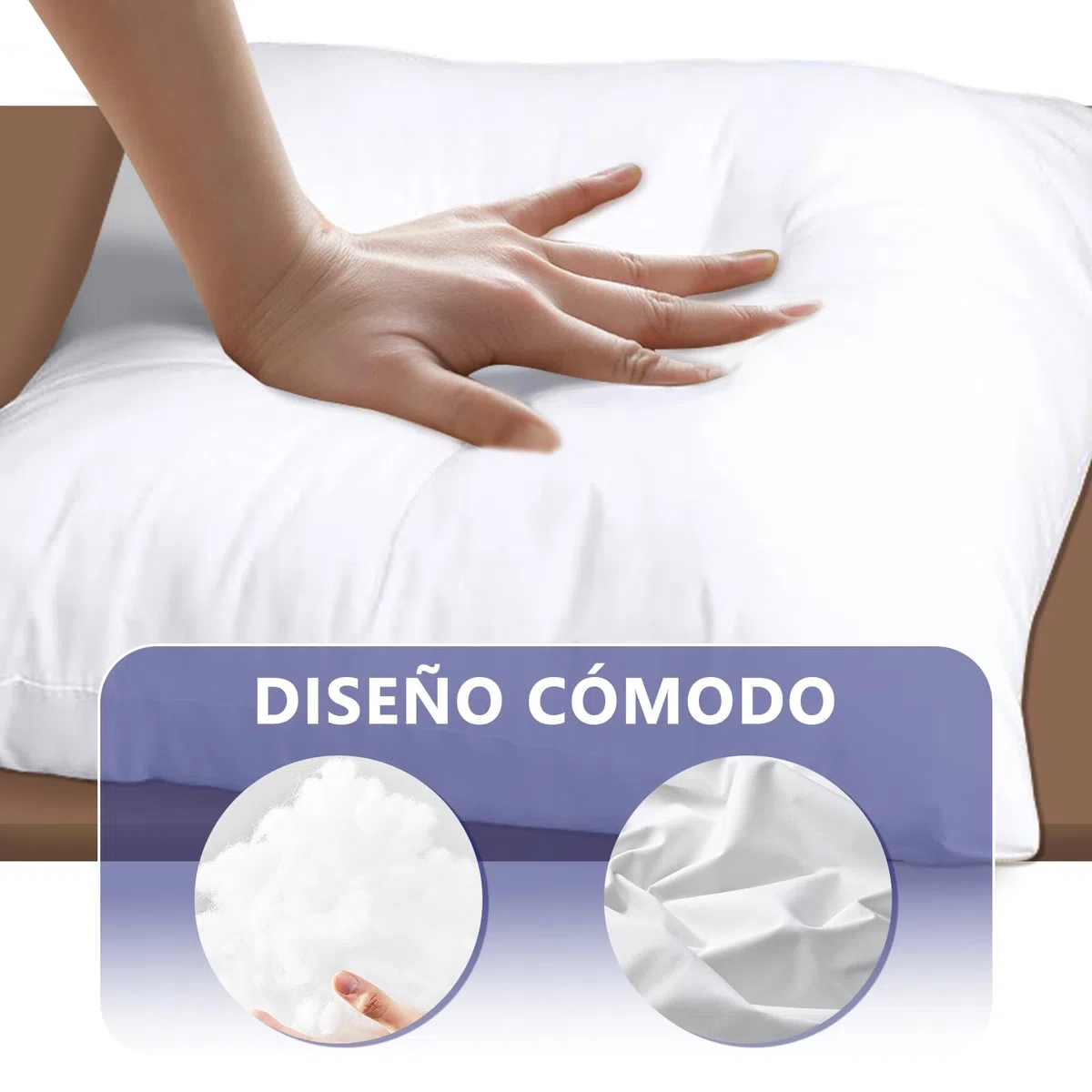 EASY SPEED Relleno Cojin 45x45 (2 Unidades),Inserto para Cojines Decorativos de Fibra Hueca Silicona Virgen 100%, Forro Exterior Microfibra Suave (NO TNT), para Casa, Dormitorio, Adulto