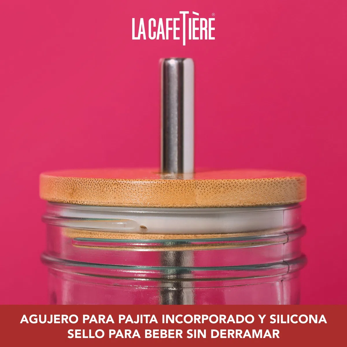 La Cafetière Bubble Tea Tumbler, 650ml Clear Glass Cup with Stainless Steel Straw, Reusable Boba Bubble Tea Drinking Cup, Ideal for Smoothies, Milkshakes, Iced Lattes and Cold Drinks