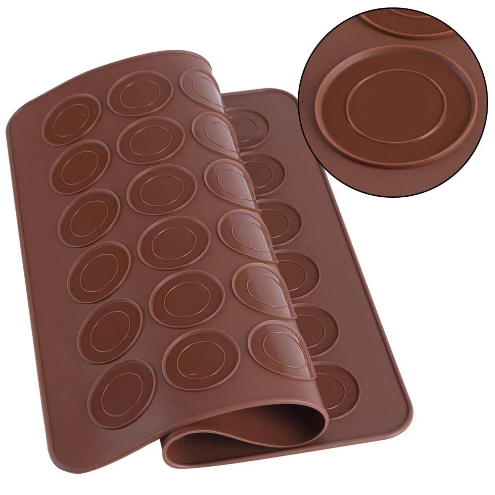 Wakects Molde de Silicona para Macarons, 48 Cavidades Individuales, 39 x 28,5 cm