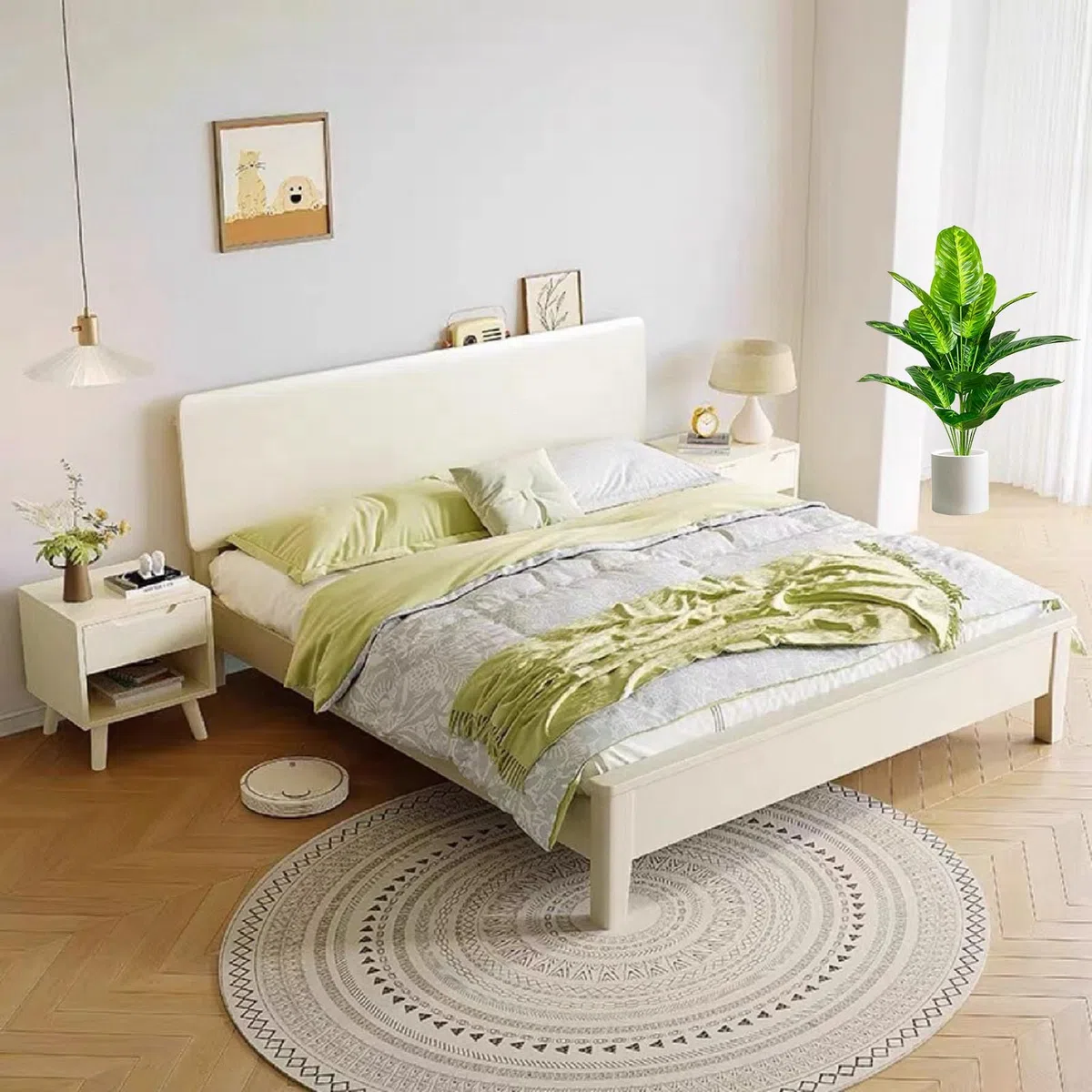Árbol Artificial Planta Artificial con Maceta, Grande Palmera Falso Planta Falsa Interior Decoración para Hogar Salón Dormitorio Oficina Patio Tienda Jardín Baño (80cm Plátano Tropical)