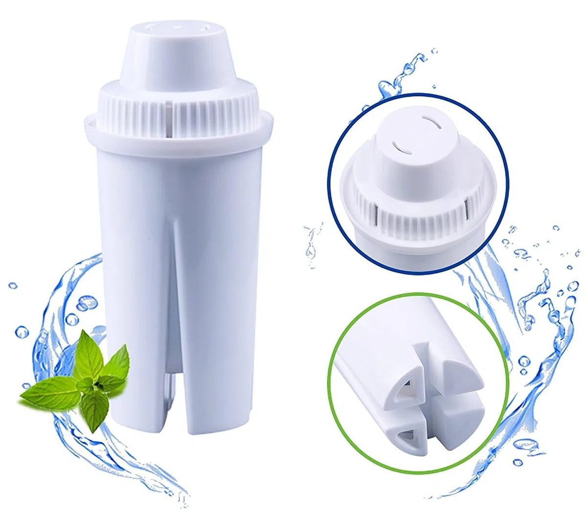 Cartuchos de filtro clásicos y universales AH-PBC AquaHouse compatibles con Brita Classic jarras de agua, 6 unidades