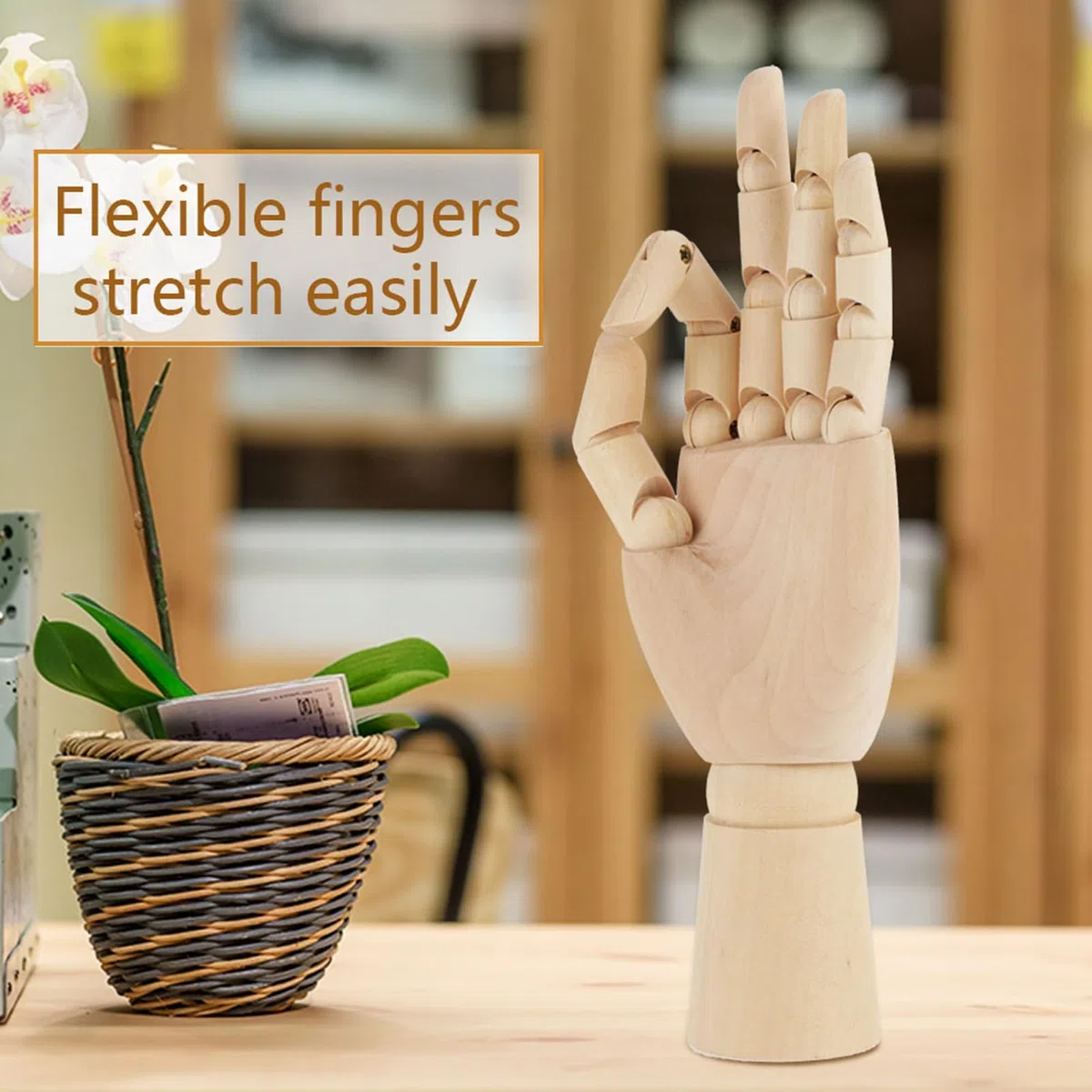 Mano de Madera Articulada Pequeña Maniqui de Mano Mano Articulada Art Maniquí Modelo de Mano para Mujer Escultura de Mano Maniquí Cuerpo de Madera Artista Modelo Modelo Articulado (#3)