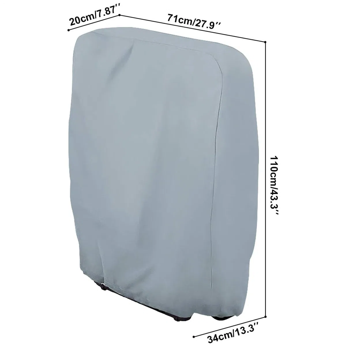 Cubiertas de Sillas Plegables para Exteriores, Juego de 2 Fundas para Sillas Relax de Exterior, Con Bolsa De Almacenamiento Protector Resistente Al Clima Para Jardín Camping Playa Piscina Césped