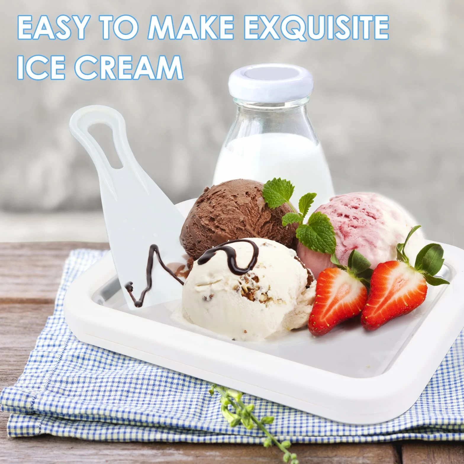 Heladera Instantánea plancha para hacer helados con 2 espátulas máquina fabricante helados caseros bricolaje de Máquina Para Hacer Rollos de Helado
