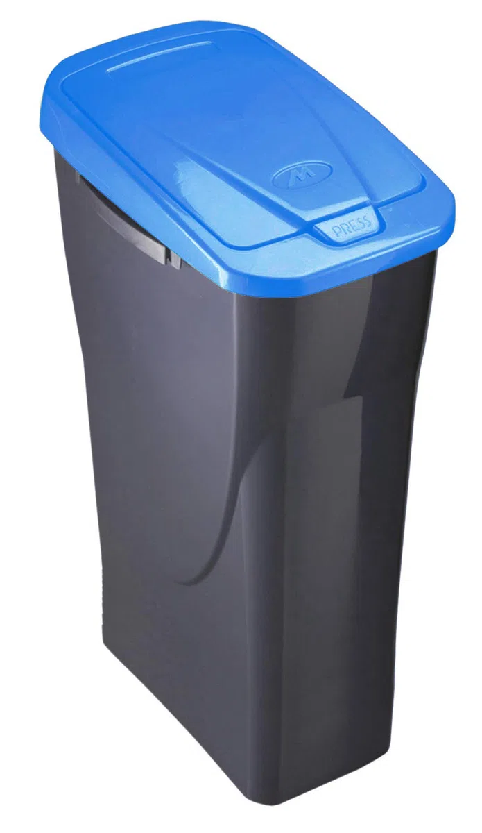 Cubo con Tapa 25 L ECOBIN con Tapa de Color Azul 21,5x36x51 cm