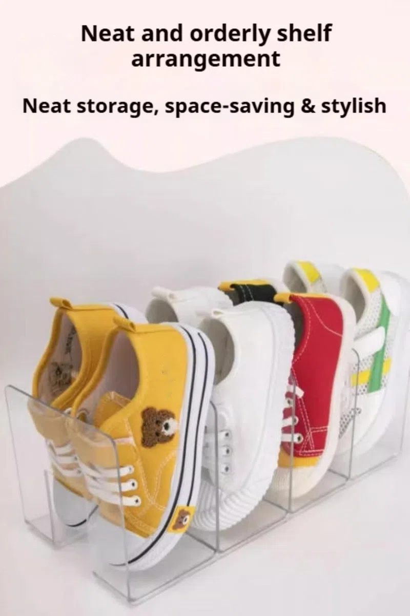 Genérico Zapatero para niños, organizadores de Zapatos, Organizador de Zapatos de acrílico, Almacenamiento de Zapatos de 4 Secciones para niños para Entrada de Armario