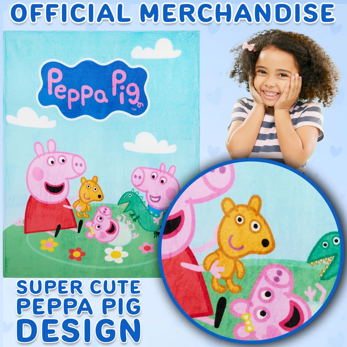 Get Trend Peppa Pig Manta Infantil para Cama Sofá Viaje, Decoracion Dormitorio, Mantas Suaves y Divertidas, Regalos Originales, 130x150cm (Multi Peppa Pig)
