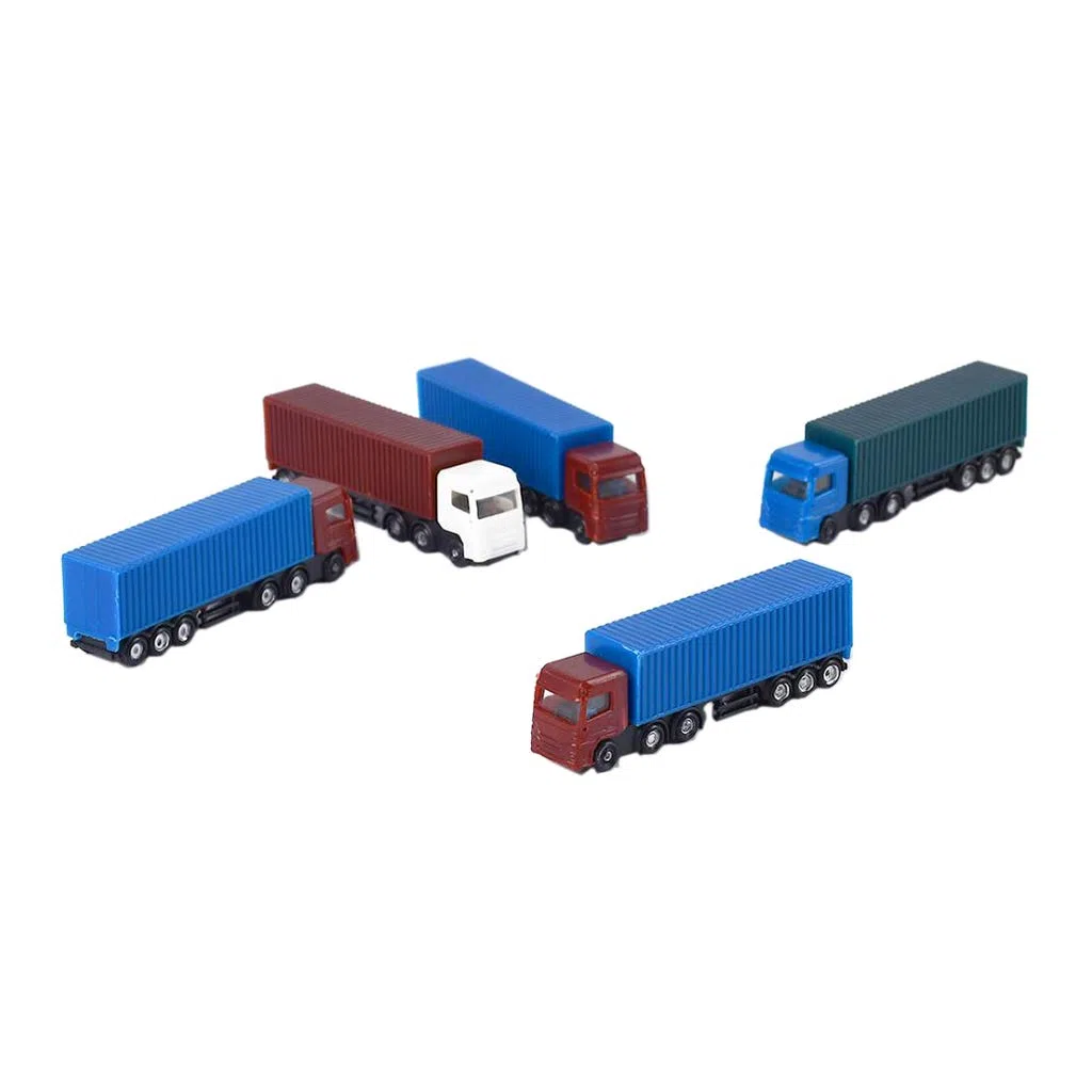 5 piezas pintadas modelo de coches, camiones, construcción, tren, escala N Z (1 a 200)