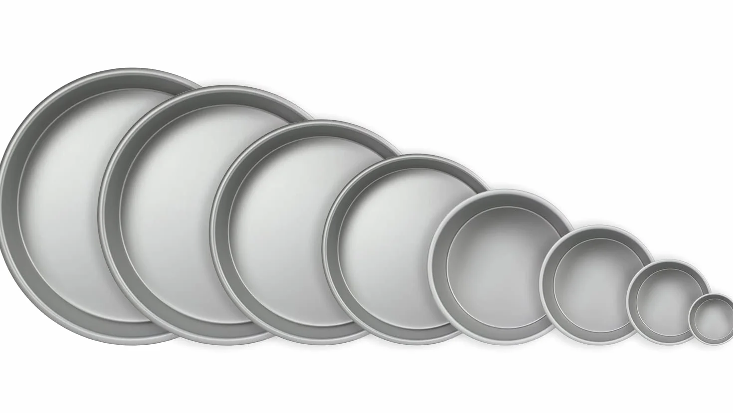 Molde para Pastel Redondo de Aluminio Anodizado PME Profundidad de 8 x 3-Pulgadas