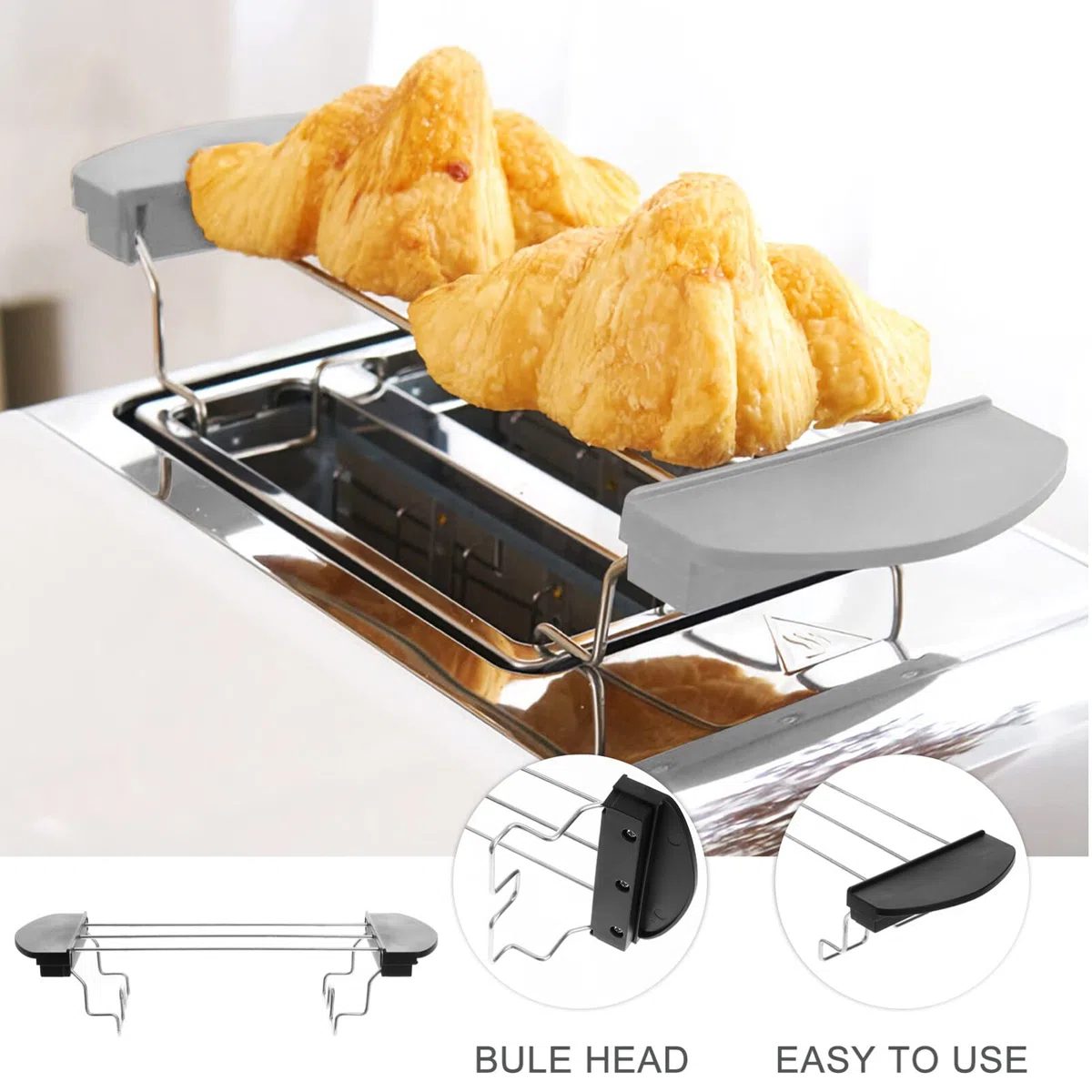 UPKOCH Bastidores De Calentamiento Para Tostadora Rejilla Para Sándwich De Acero Inoxidable Rejilla Para Tostadas De Soporte Para Rebanadas De Clip Para Sándwich Para Tostadora