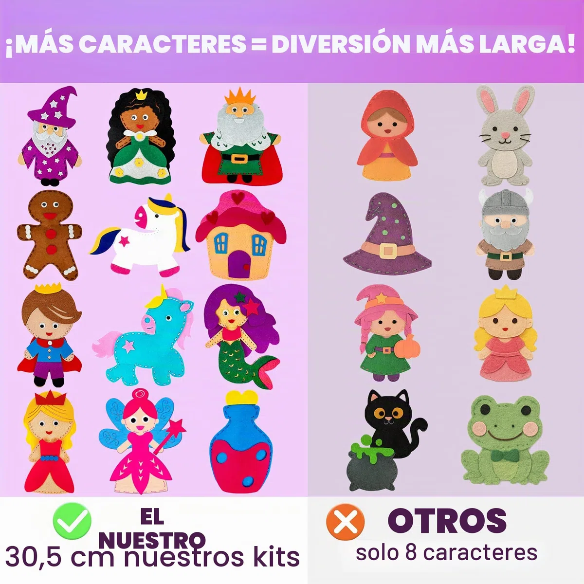 QUOKKA Manualidades Para Niños De 4 A 8 Años - Kit De Costura Para Principiantes Con Aguja E Hilo - Kit Básico De Costura Con 12 Cuentos De Hadas - Manualidades Divertidas Para Niños