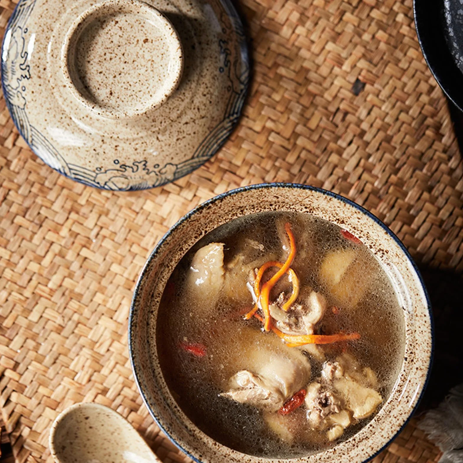 Cuenco de ramen, juego de cuencos de ramen de cerámica con tapa, 800ml de cuencos de sopa, Pho, cuenco de ramen vintage japonés de cerámica para cereales, sopa, vajilla asiática apta para microondas y