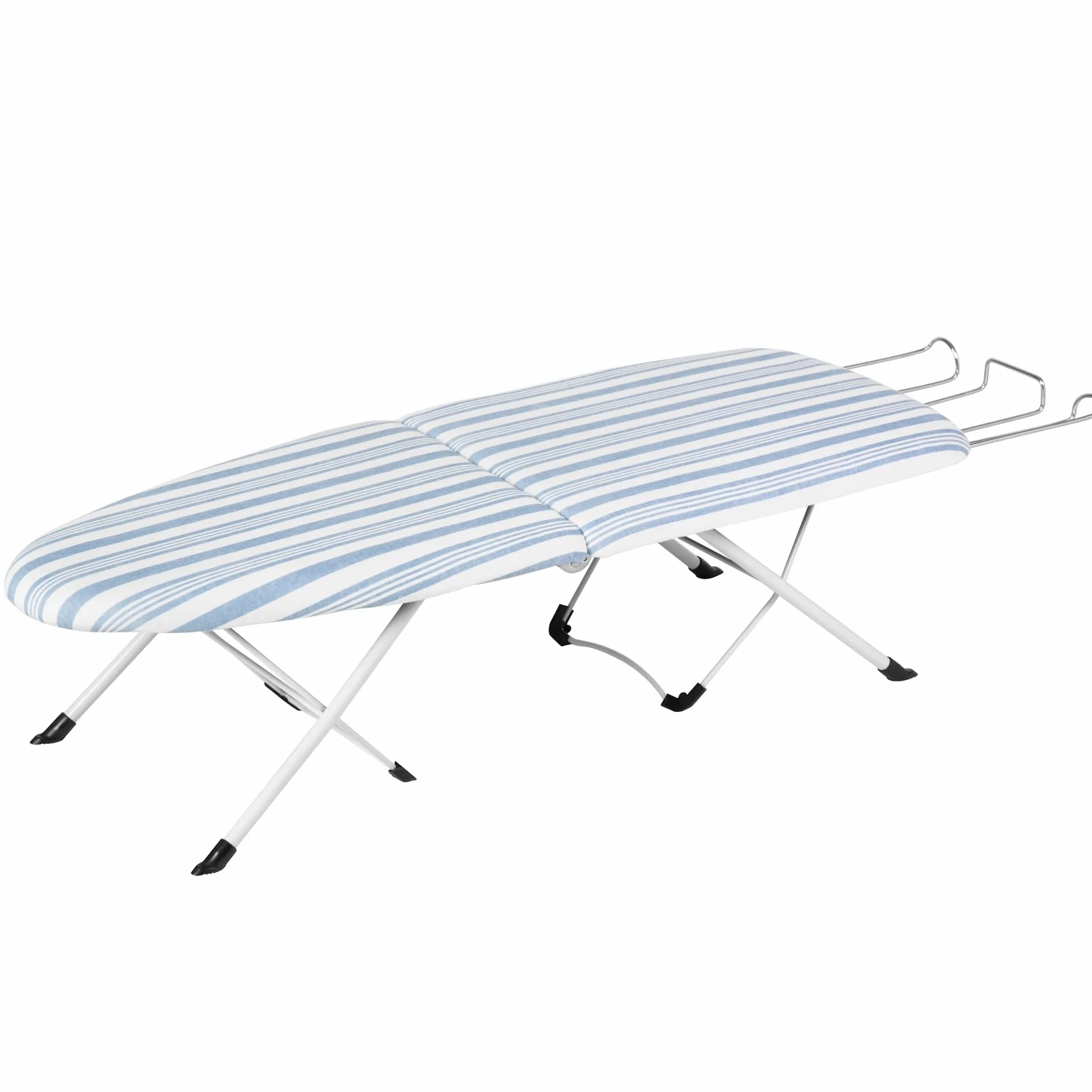 Honey Can Do Tabla de Planchar Plegable de Mesa con Cubierta y Acolchado, Acero Inoxidable, Blanco, 31.49x8.128x42.01 cm