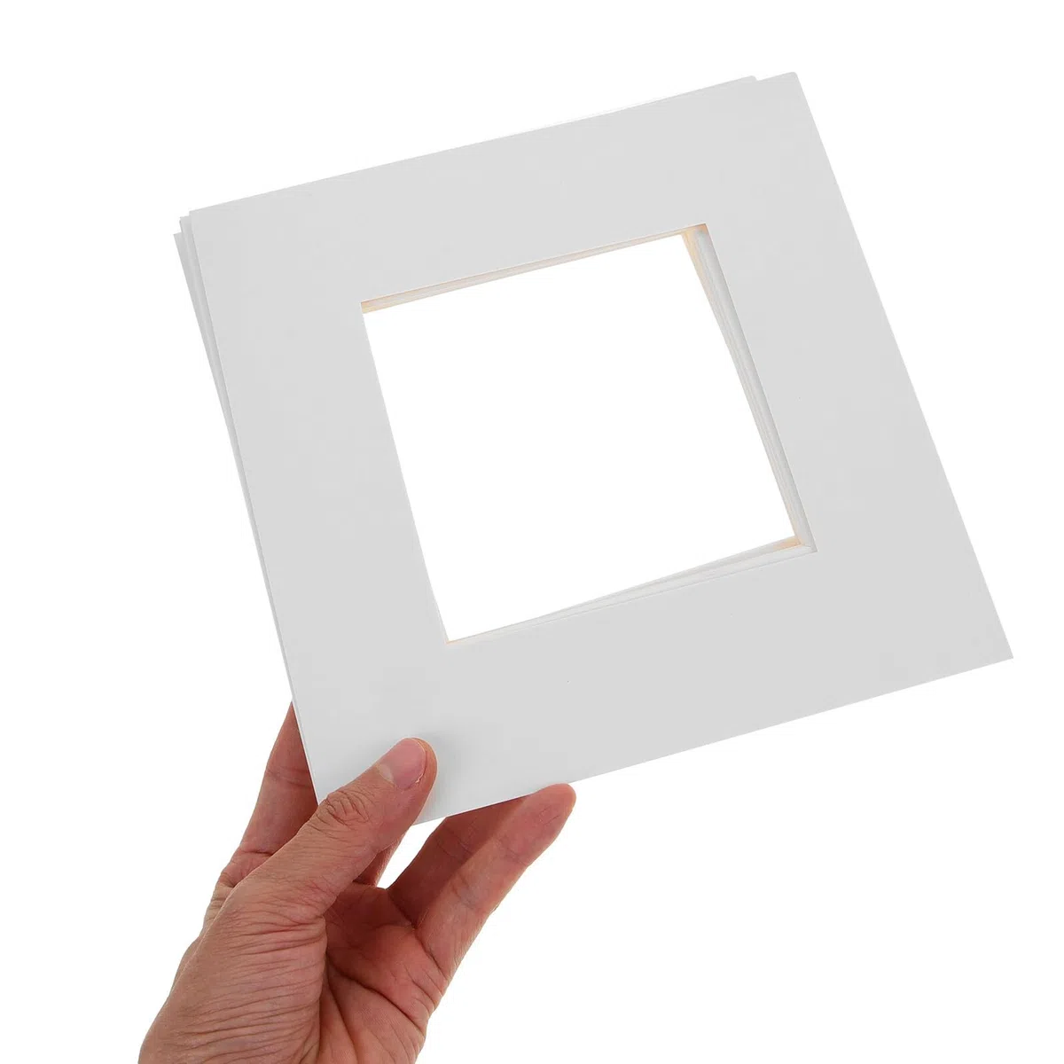 Generic Estera para Marco de Fotos 7.87 Pulgadas 10 Uds Tapetes Precortados Cuadrados para Fotos, Obras de Arte y Decoración en Pared