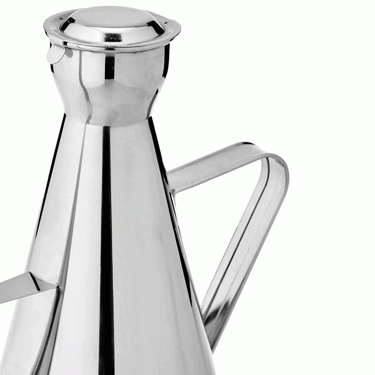 CHEFZOCO Aceitera acero inoxidable, Dispensador de Aceite, Botella para aceite de Cocina, Vinagrera de Acero Inoxidable, Recipiente para Aceite, Longitud 19 cm, Capacidad 500 ml
