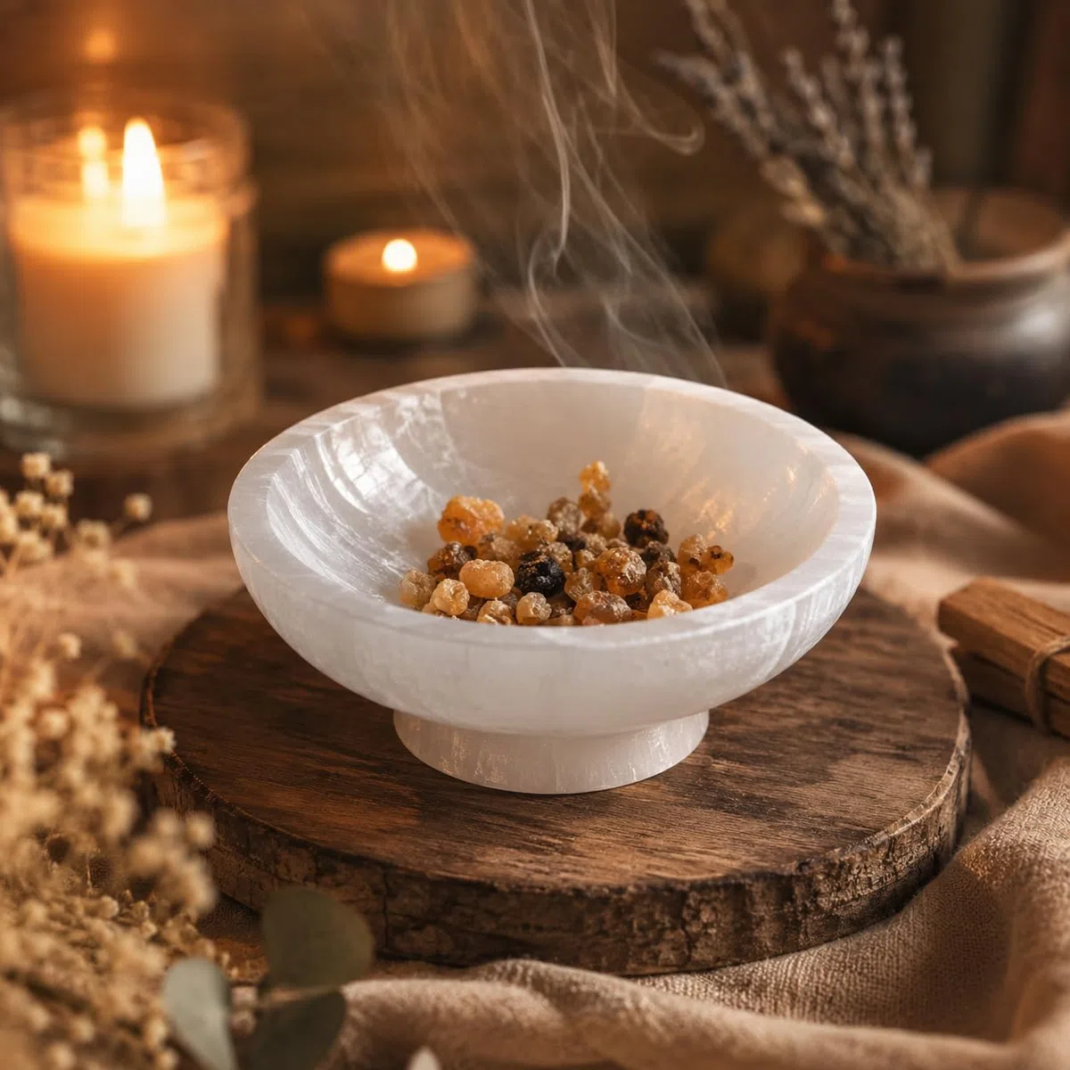 NKlaus Base de carga de selenita de 10 cm – Bandeja de energía redonda para limpiar y cargar piedras preciosas, decorativa para meditación, altar, bienestar y aplicaciones espirituales