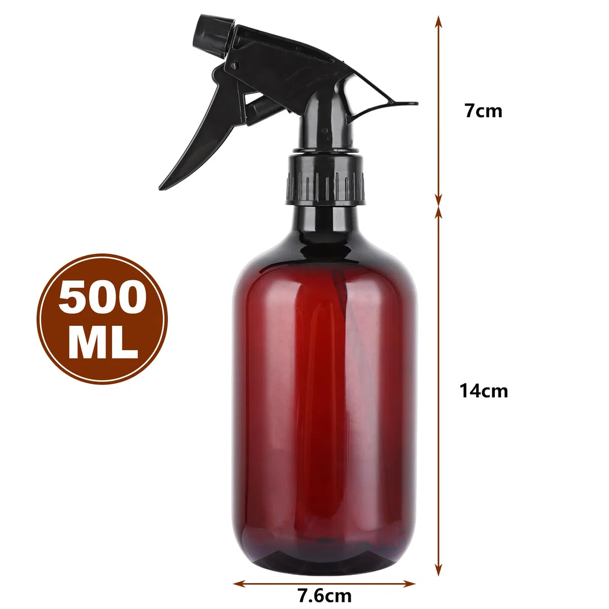 ASelected 3 botellas pulverizadoras reutilizables de 500 ml para limpieza, ajuste de flujo de pulverización ajustable para plantas, jardinería, limpieza, peluquería