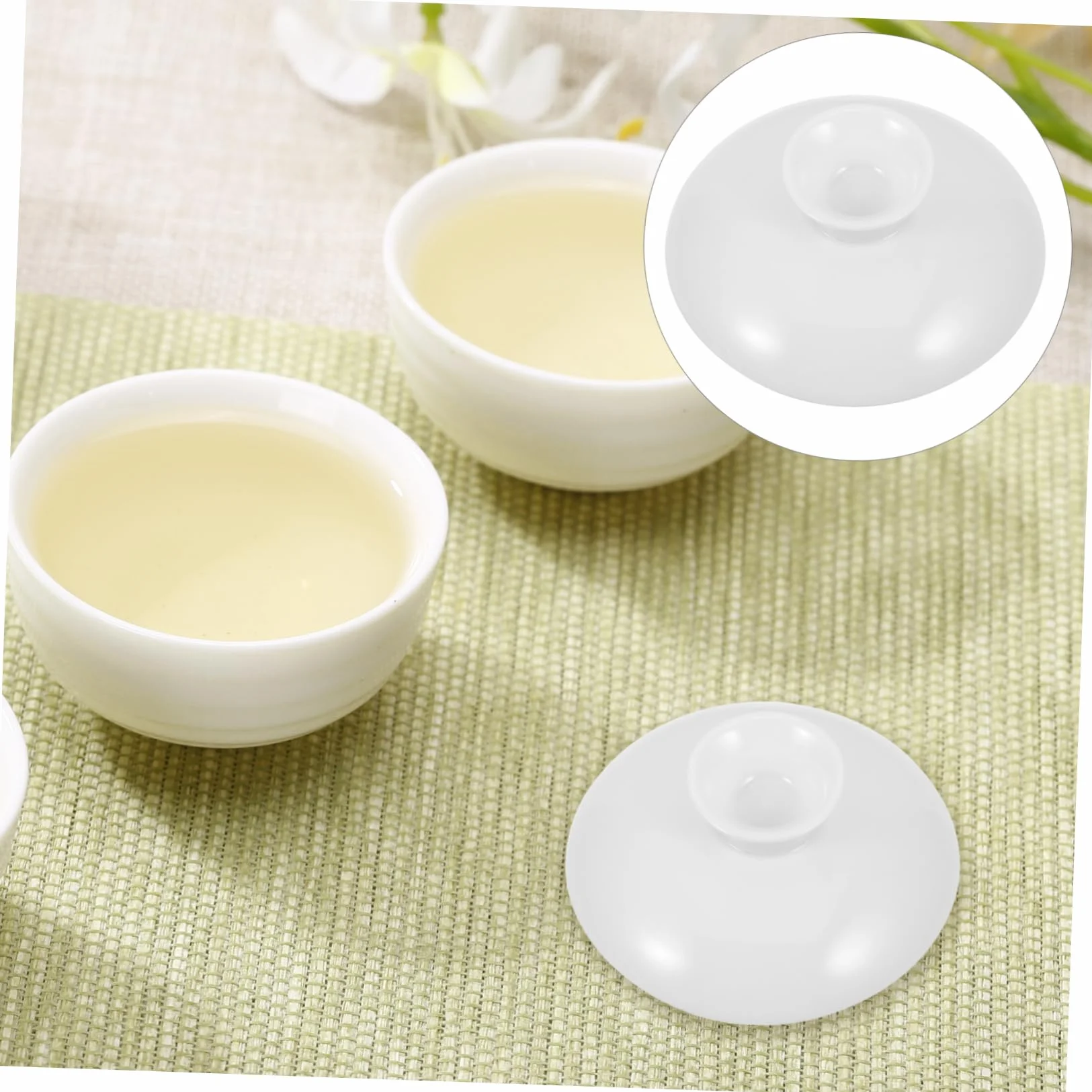 LABRIMP Tapa de taza de té de cerámica tapa jarra agua tapa de repuesto de tetera de cerámica tapa de repuesto para tetera tapa de repuesto para taza de té universal pequeña cubierta