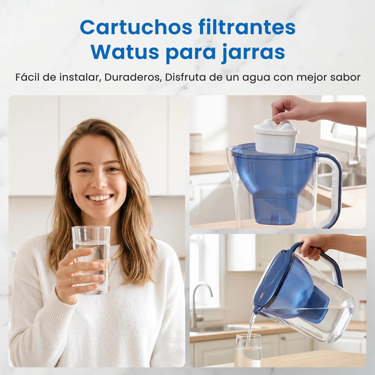 Filtro, Para Cartuchos Brita Filtro/Maxtra Pro/Brita Maxtra Plus, Fabricados en Alemania, Reducen el Plomo, El Cloro, Los Metales Pesados ​​y La Cal en El Agua (6)