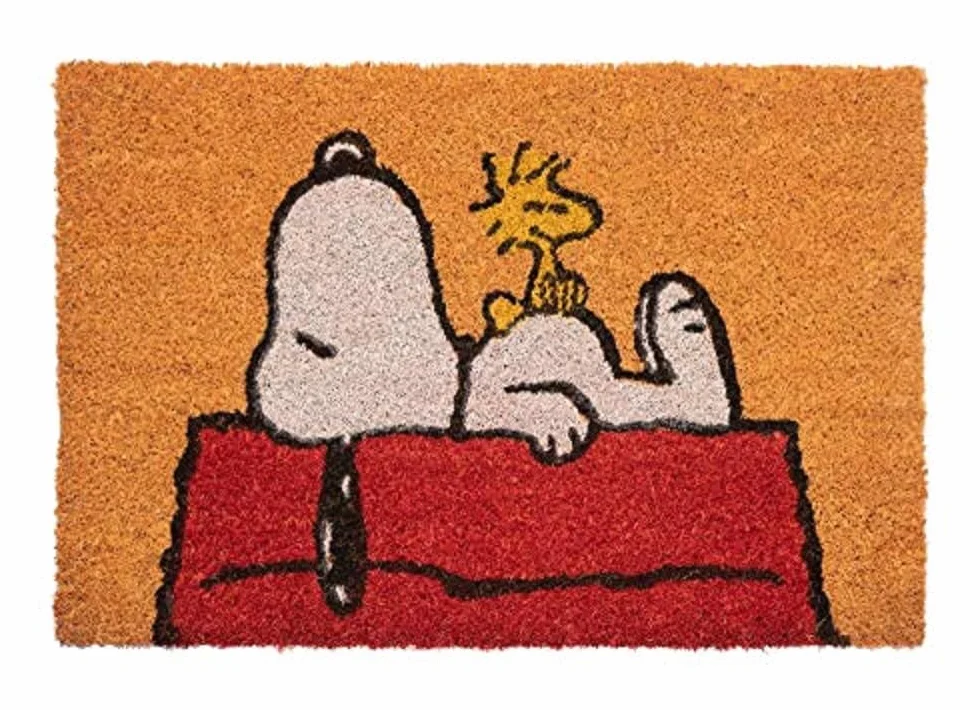 Grupo Erik Felpudo Snoopy - Felpudo Entrada casa Originales : Tapete Entrada casa, Snoopy Regalos : Decoracion hogar | Alfombra de Fibra de Coco Antideslizante e Impermeable (40x60cm)