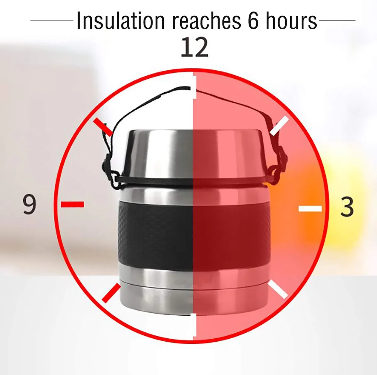 family Termo para Comidas de Acero Inoxidable, Recipiente Aislado para Sólidos y Líquidos con Recipiente Interiores para Sopas, Salsas o Ensaladas (750ML)