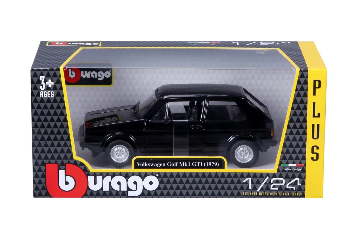 Volkswagen Golf Mk1 GTI (1979) en color negro y escala 1:24 (18-21089BK)