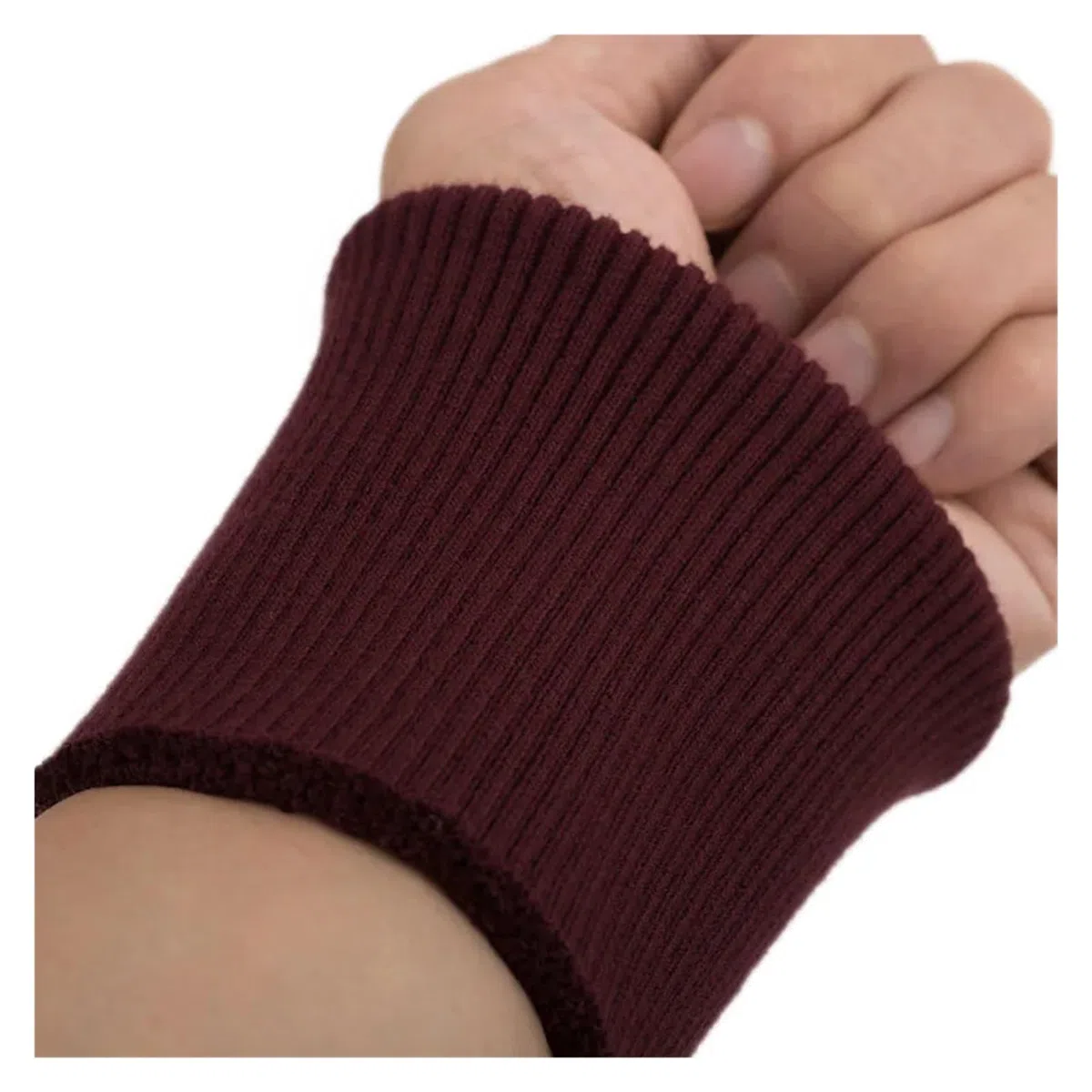 Puños elásticos con canalé Par de puños de Punto elástico, Ropa Recortada, Chaqueta, Abrigo, puños Gruesos elásticos de algodón, 1 par de 3,54 Pulgadas de Ancho(Black)