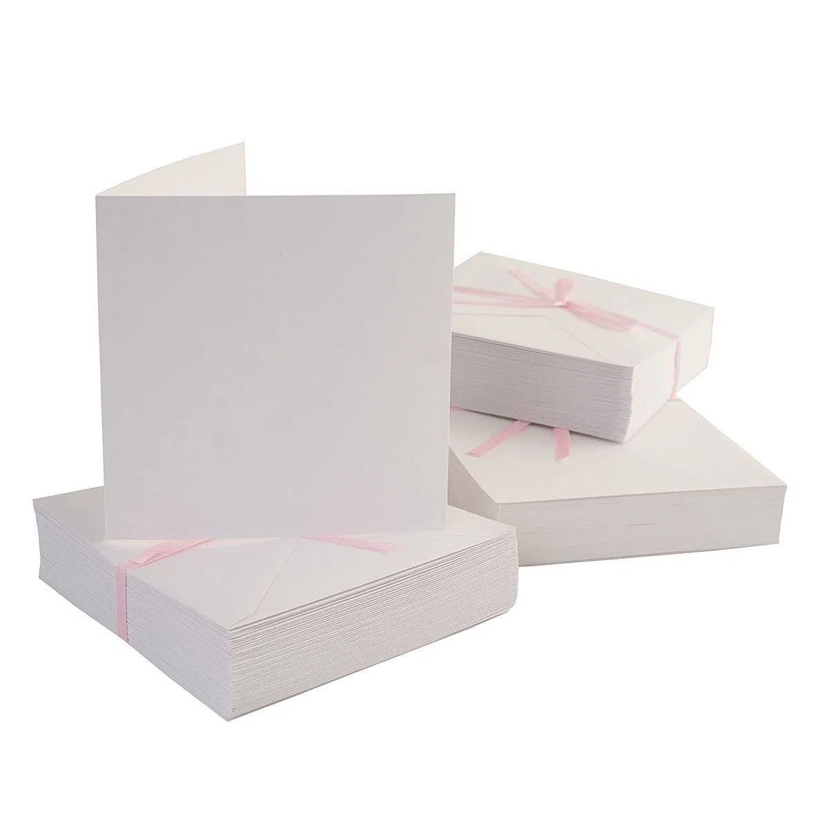 docrafts Anitas - Juego de Tarjetas y Sobres (100 Unidades), Color Blanco