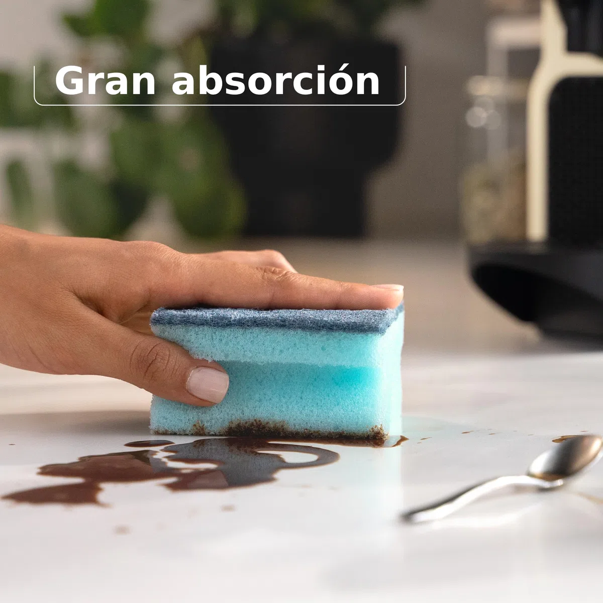Vileda ProClean Estropajo Limpiador de Alta Espuma con Enzimas Naturales, Esponja para Fregar, Paquete de 24, Alta Absorción, Diseño Ergonómico