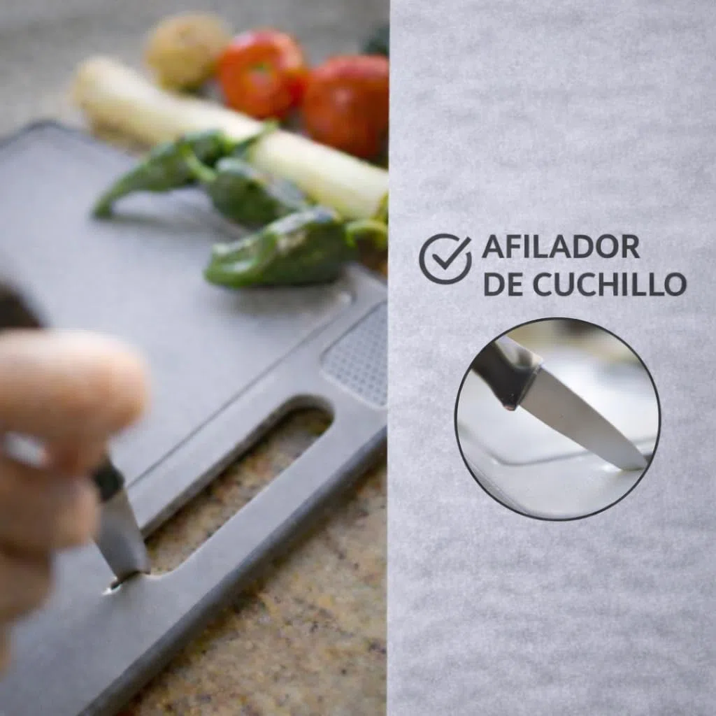 Tabla De Descongelacion Rapida De Alimentos A Temperatura Ambiente – Tabla De Cortar Antibacteriana Para Picar Verduras - Incluye Rayador De Ajo, Afilador y Superficie Amplia De Corte 25 × 36 cm