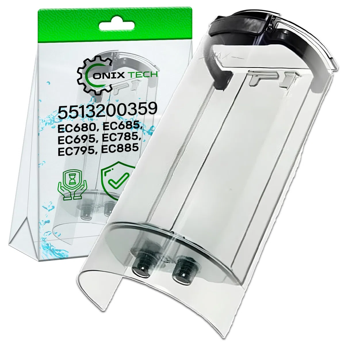 Deposito Agua para Cafetera con Código Original 5513200359 para DeLonghi Dedica C680 EC685 EC695 EC785 EC795 EC885 - Garantía 5 Años - ONIX TECH
