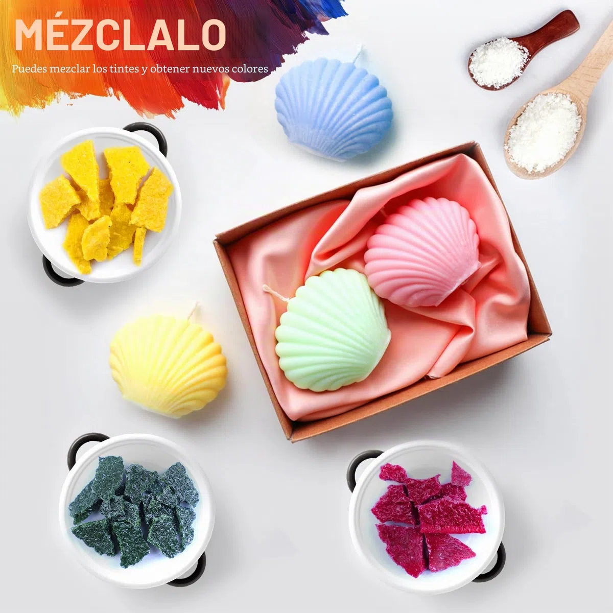 Colorantes para velas – 20 colores para cera, ideales para manualidades, adecuados para cera de soja, abejas, parafina, gel y de palma