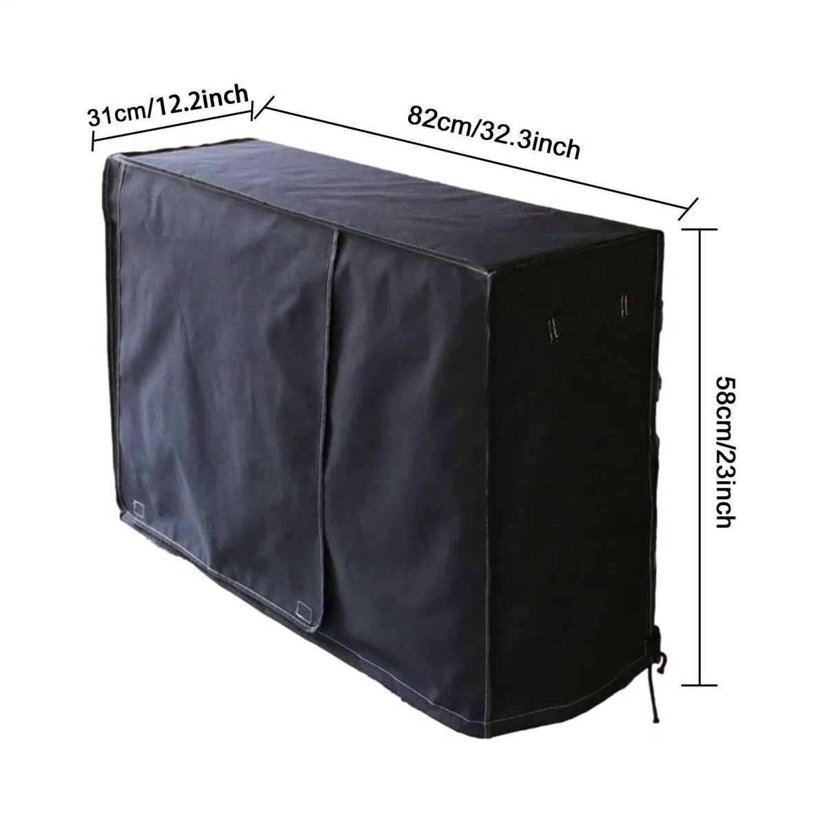Cubierta de aire acondicionado para exteriores, protección de aire acondicionado, equipo resistente a la intemperie, ajuste, fundas protectoras lavables para prolongar la vida útil de tu