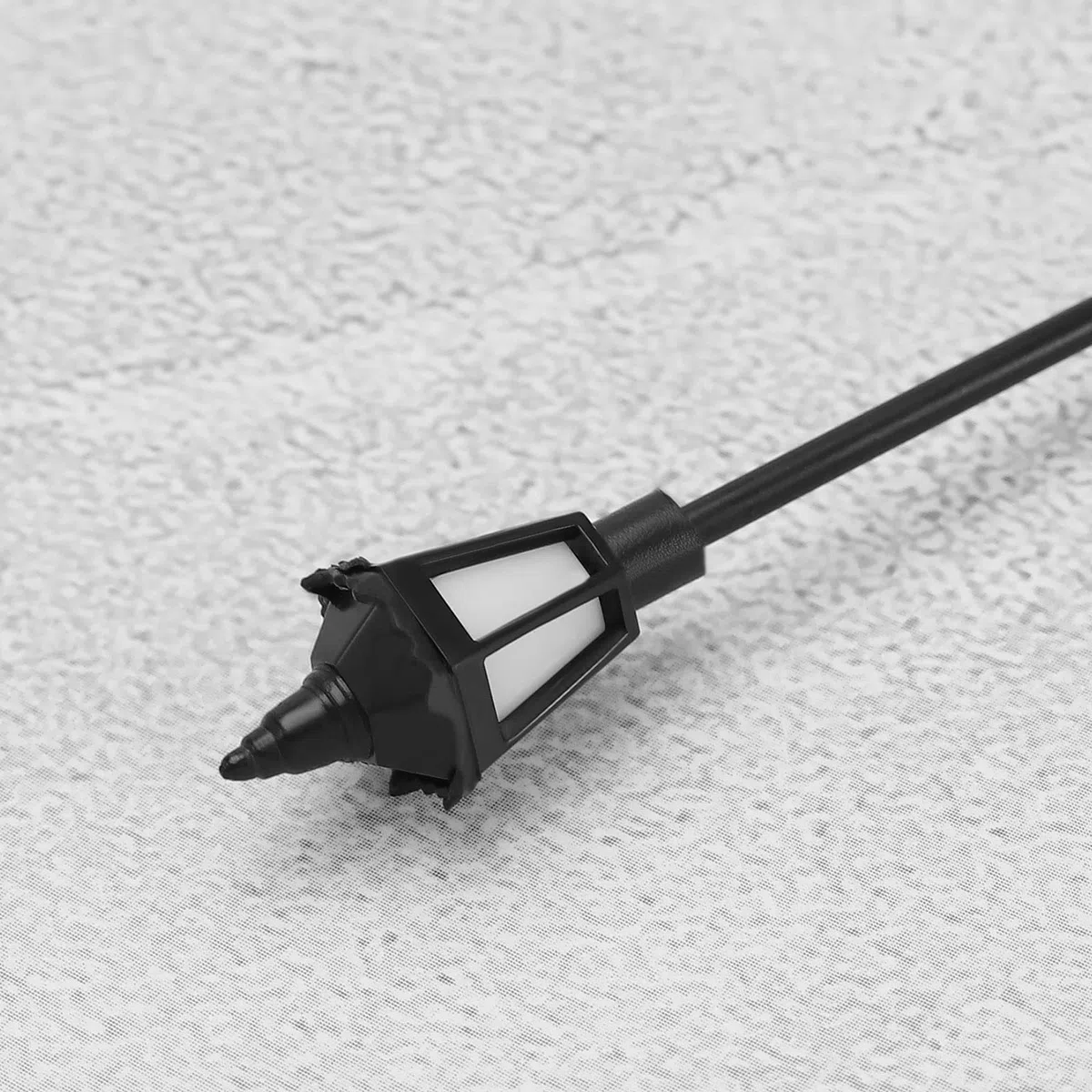 20 Piezas Farola en Miniatura Modelo OO HO Escala Tren Ferroviario Poste de Lámpara Escala 1:100 3 V Poste de Linterna de Camino para Construcción Modelo 7cm de Altura