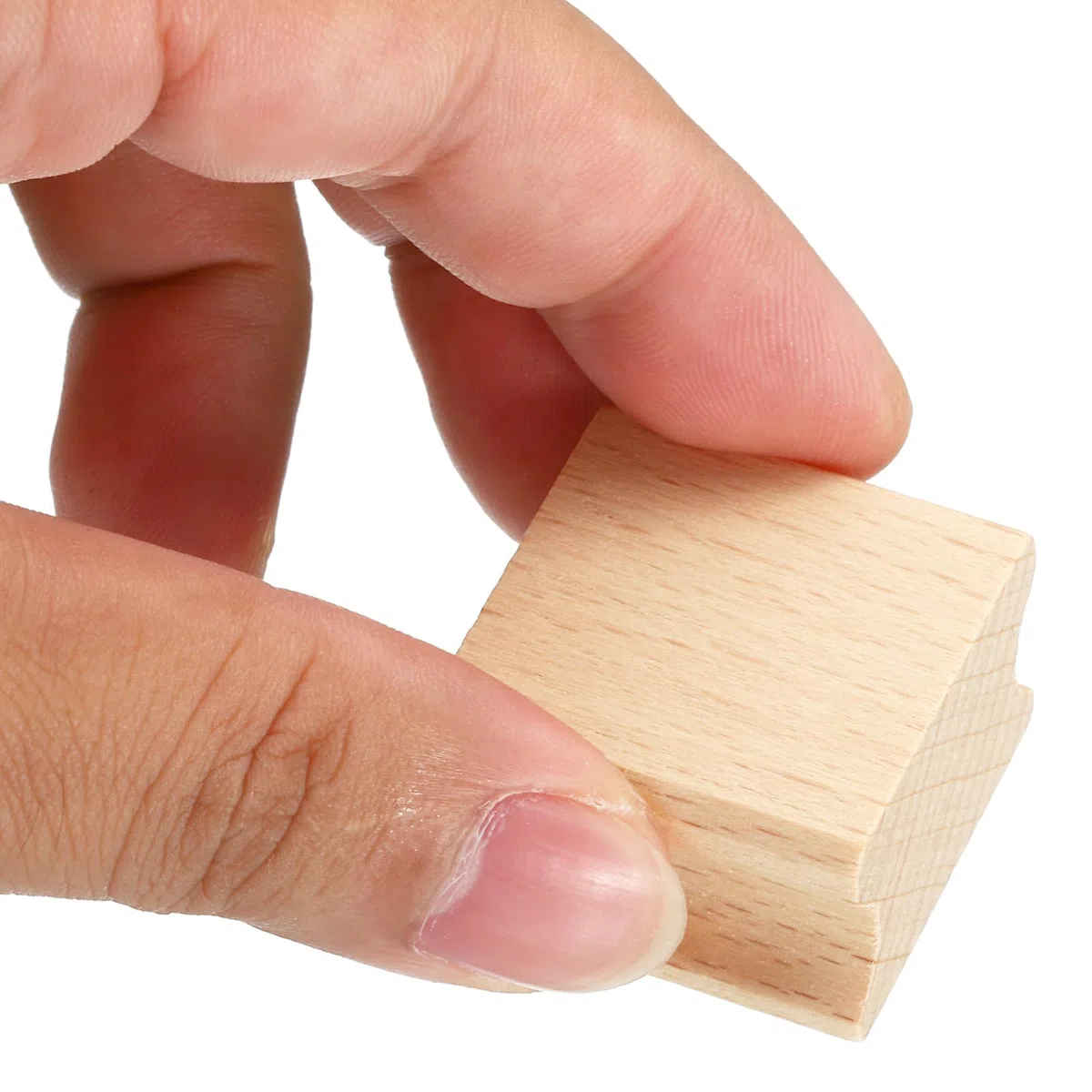 PATIKIL Soportes de Sello de Madera en Blanco de 30x30 mm, Paquete de 20 Bloques de Madera Dura para Hacer Sellos de Caucho de Estilo 2, Marrón
