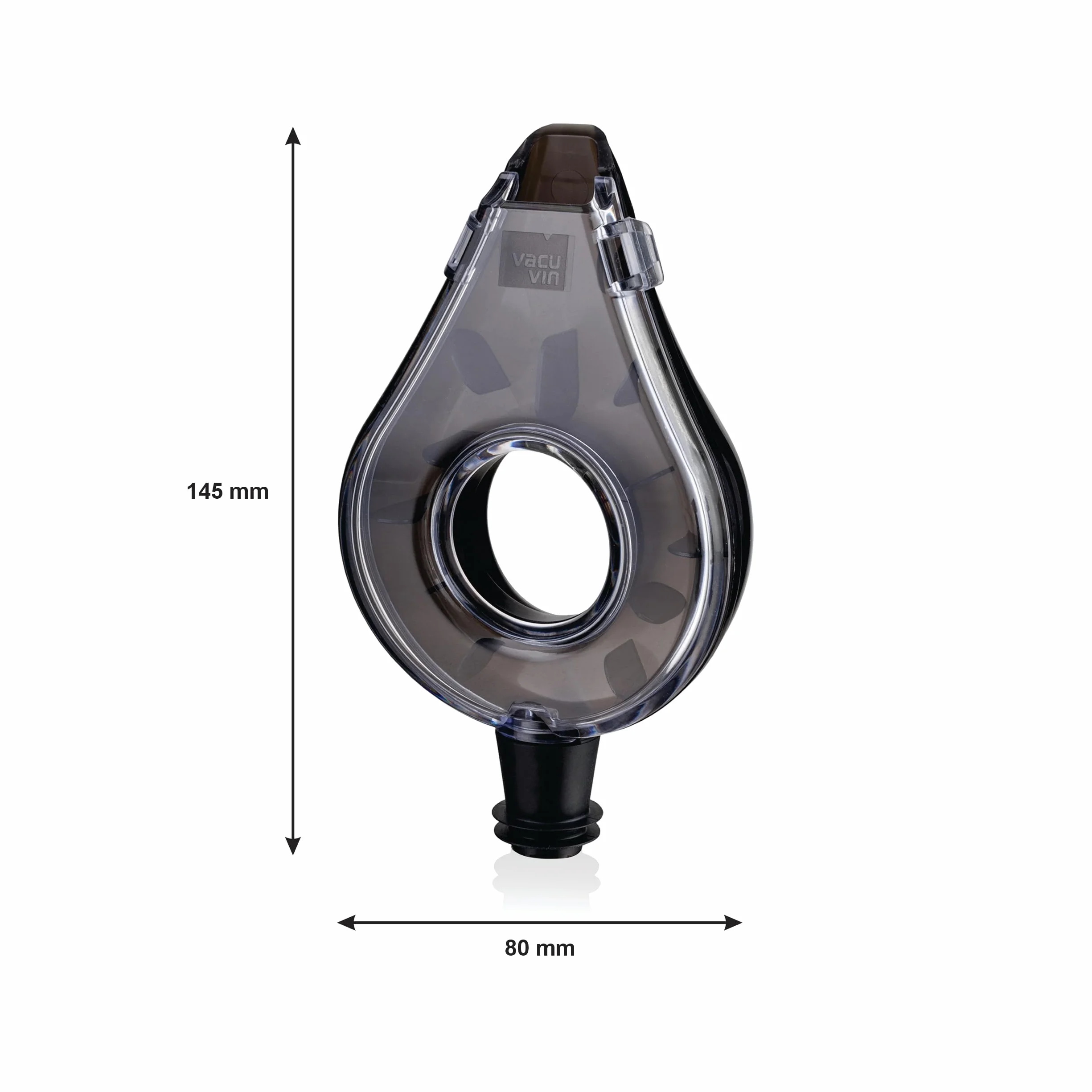 Vacu Vin 1854660 - Aireador de Vino, Color Negro
