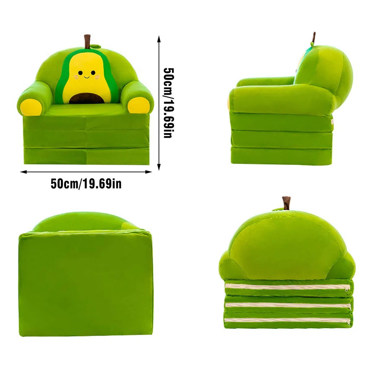 Sofá plegable para niños – Sillón y cama 2 en 1 de dibujos animados ideal para sala de estar y dormitorio, solución ligera de muebles portátiles, ¿no incluye sofá?