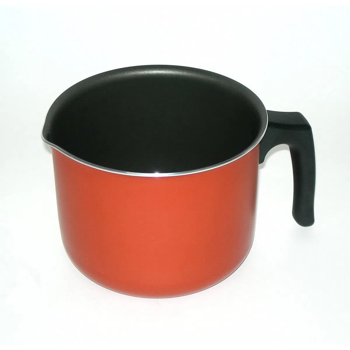 Moneta Zecchino, Cazo para Leche con Boquilla, Aluminio antiadherente, Cobre, 10 cm