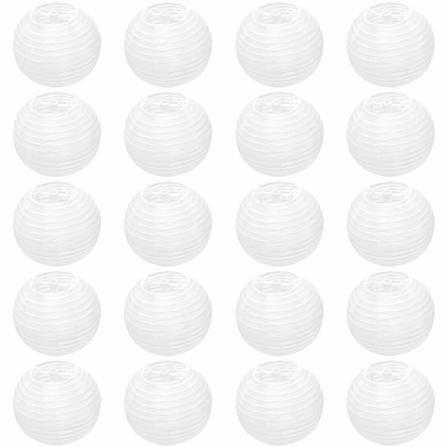 20 Pieza Pequeña Farolillos de Papel Blanco Colgantes Linternas de Papel Lampara 7.5cm Exterior Farolillos Feria Linternas Decorativa de Redonda para Cumpleaños Boda Jardín Aniversario Fiesta
