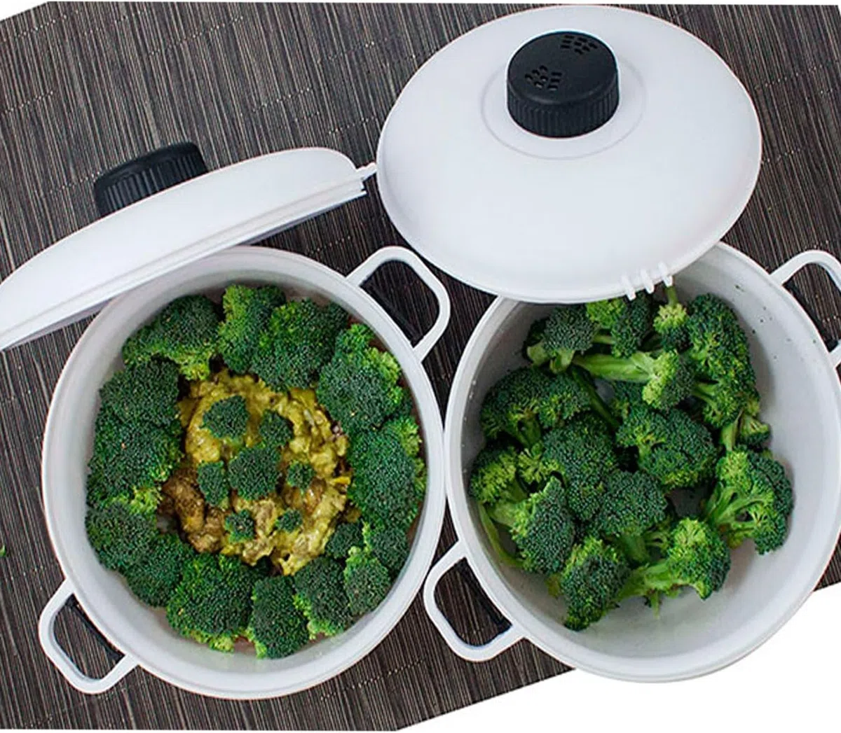 Suinga Olla a Presión para Microondas 2,8 L – Recipiente silicona cocinar microondas, arrocera microondas/cocedor de arroz microondas, vaporera microondas para cocinar al vapor