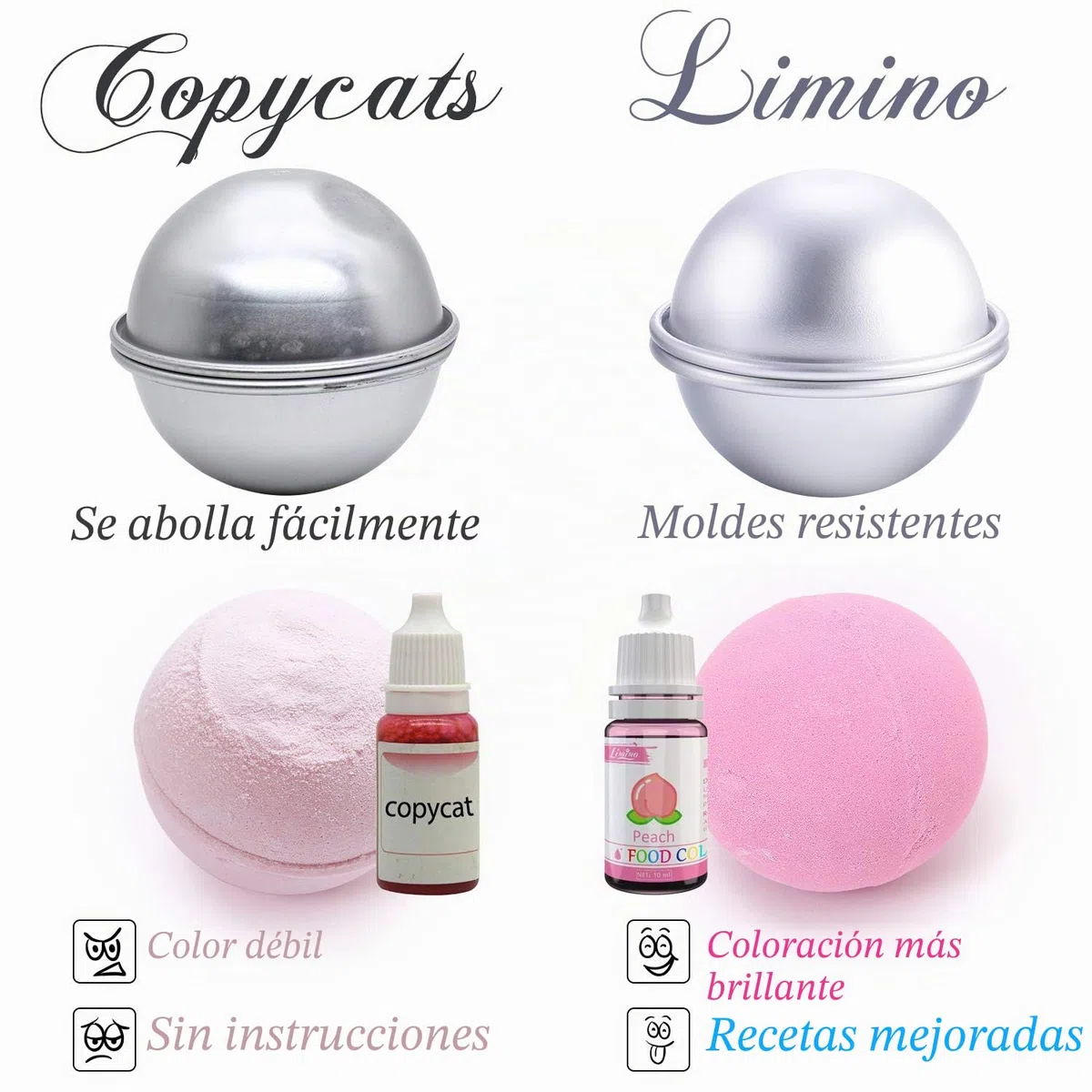 Moldes de Bomba de Baño de 12 Piezas con 12 Colorantes de Jabón, Bolsas Termocontraíbles - Kit de Suministros para Fabricación Bombas de Baño de Bricolaje - Colorante de Bomba de Baño para Jabones