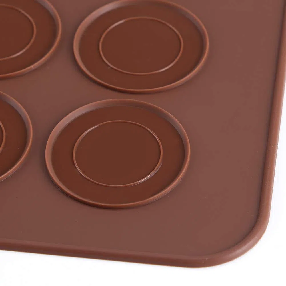 Wakects Molde de Silicona para Macarons, 48 Cavidades Individuales, 39 x 28,5 cm