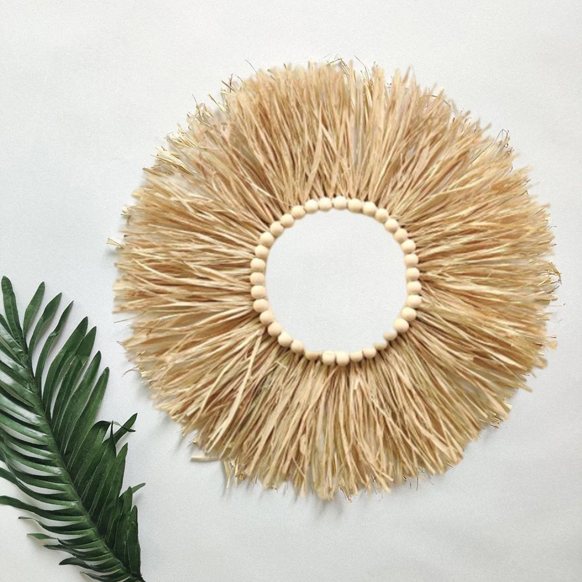 Colgante de macramé boho tejido | Decoración de pared de rafia – Tejido bohemio portátil con aspecto texturizado para colgar en la pared, regalo, amigo del festival