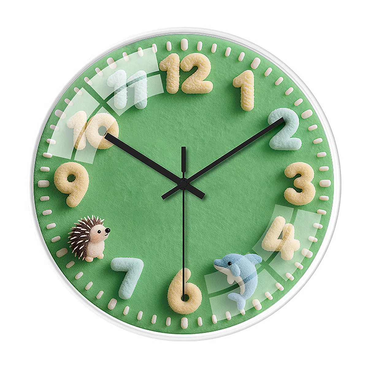 Reloj de Pared Infantil de 30 cm (12 pulgadas),Silencioso, Sin Tictac,Animal Temática,Reloj Pared para Sala de Estar,Dormitorio, Aula, Cocina o Habitación Infantil.
