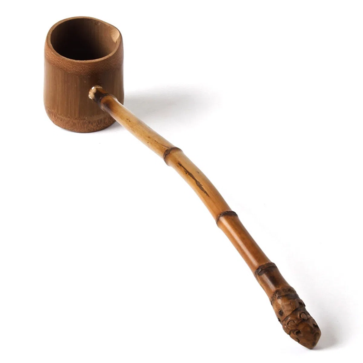 Cucharón de Bambú, Cucharón de Madera para Agua con Mango, Cucharón De Agua De Bambú Estilo Japonés, para Jardín, Hogar, Ceremonia Del Té
