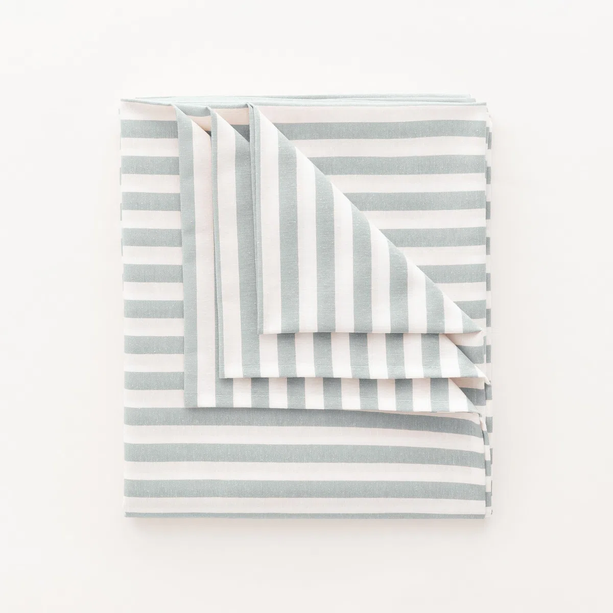 GAMUSI Mantel Antimanchas Rectangular Tela algodón Impermeable Rayas Agua Marina, 140x300 cm